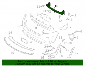 Front bumper reinforcement Kia Sorento 19-20 for radar