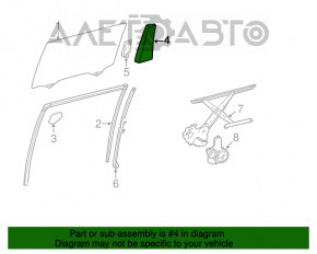 Door trim inner rear right Toyota Highlander 14 - under curtain