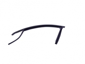 Upper door molding front right Jeep Compass 17-24 black with glass seal
