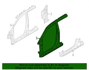Right center body pillar for Hyundai Tucson 22-25