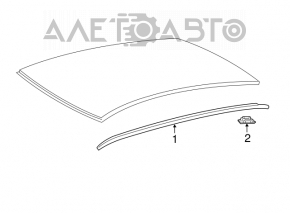 Roof lining left Toyota Avalon 13-18 pressed
