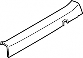 Door sill trim front left inner Infiniti Q50 14-20 gray, rubbed