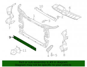 Lower radiator deflector Audi Q5 80A 18-24 3.0T