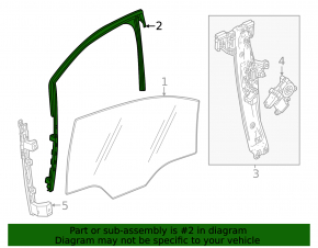 Upper door molding, front left, Chevrolet Equinox EV 24-26