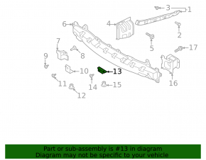 Lower rear bumper reinforcement bracket for Kia Sorento 21-24 HEV, PHEV center