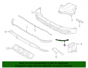 Rear bumper center trim Hyundai Tucson 22-24 chrome