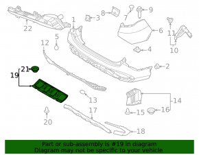 Rear bumper guard center Kia Sportage 23-25