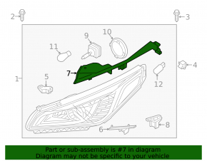 Headlight cover upper left Hyundai Sonata 15-17