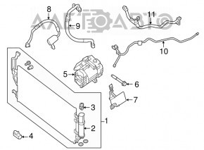 Air conditioner tube compressor-heater Nissan Leaf 13-17