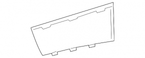 Left rear bumper lip Mercedes A-class V177 19-22 structure, AMG pkg