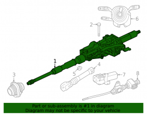 Steering column Mercedes W213 E 17-23 electric with cardan