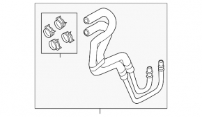 Automatic transmission cooling pipes Ford Explorer 11-19 type 2