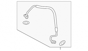 Air conditioning condenser-compressor hose for Ford Escape MK3 13-16 pre-rest 2.5
