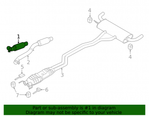 Right intake pipe Lincoln MKX 16- 2.7T