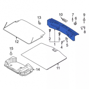 Ford Mustang Mach-E 21-23 Trunk Door Trim Black