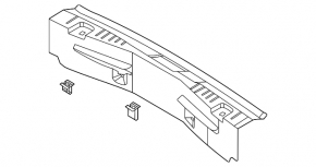 Ford Mustang Mach-E 21-23 Trunk Door Trim Black