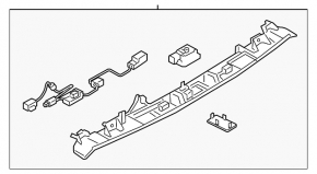 Land Rover Range Rover Velar 18-23 tailgate number plate light bar with light, button and wiring