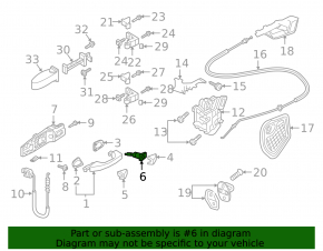 Front left door lock cylinder for Audi Q3 83A 19-25