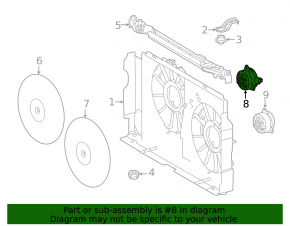 Right cooling fan motor for Toyota Rav4 13-18