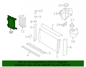 Additional radiator bracket for BMW 3 F30 16-18 B46, B58
