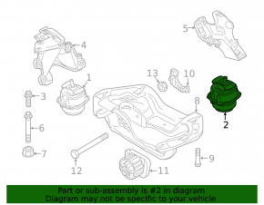 Left engine mount BMW X5 E70 07-13 3.0