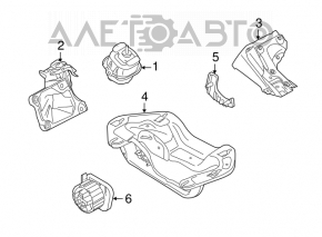 Left engine mount BMW X5 E70 07-13 3.0