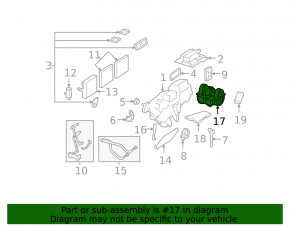 Mercedes W221 heater fan motor