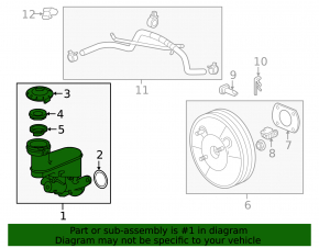 Master Brake Cylinder with Reservoir Acura TLX 15-