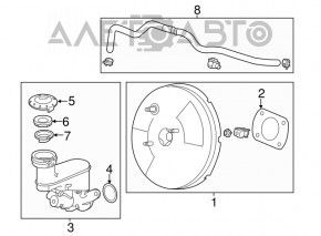 Master Brake Cylinder with Reservoir Acura TLX 15-