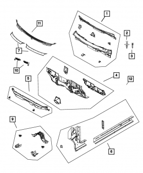 Dodge Journey 11-Wiper Grille Pan