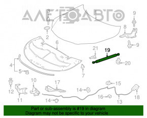 Hood shock absorber left Lexus RX350 RX450h 16-22
