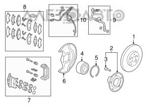 ABS Sensor Front Right Acura MDX 14-20