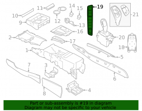 Block of buttons of the central console BMW X5 F15 14-18 for parking sensors and cameras 360