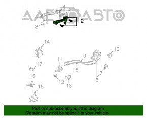 Rear left door handle mechanism Lexus RX300 RX330 RX350 RX400h 04-09