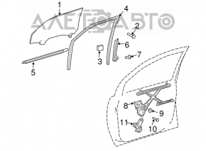 Front right window lifter with motor for Toyota Sienna 2010-2011
