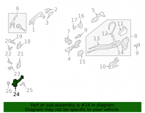Front left door limiter Hyundai Santa FE Sport 13-18