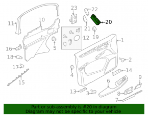 Front left window lift control Porsche Macan 15-18