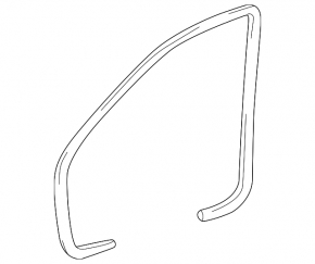The front left door seal of the Hyundai Sonata 11-15 is worn out.