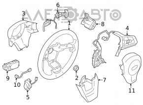 Steering wheel control buttons left lower Subaru Forester 19-24 SK