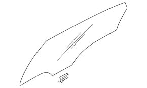 Glass of the rear left door Hyundai Sonata 15-19