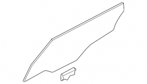 Rear left door glass for a Kia Optima 16-20