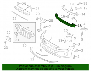 Front Bumper Absorber Hyundai Elantra AD 19-20