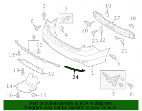 Rear left reflector Hyundai Sonata 15-17