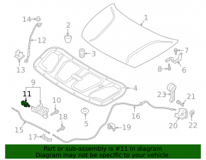 Kia Niro 17-22 hood switch
