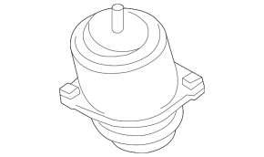 Engine mount left Porsche Cayenne 958 11-17 4.8 Turbo