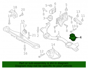 Engine mount left Porsche Cayenne 958 11-17 4.8 Turbo