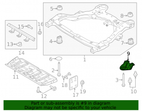 Front right subframe burdock Ford Explorer 11-19
