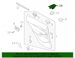 Rear right window lift control trim Mazda 3 19- 4d black