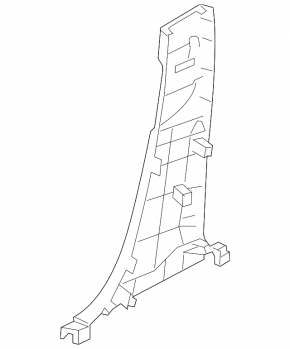 Center pillar trim lower left Mazda 3 14-18 BM black