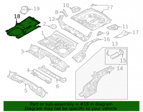 Underbody protection rear right Mazda CX-5 17-25 tear